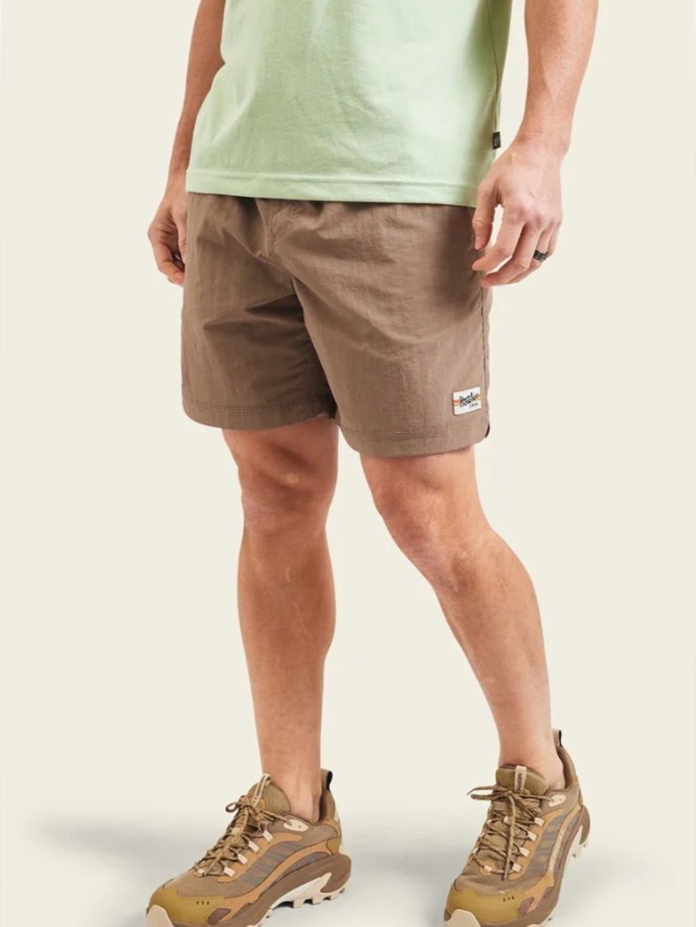 Howler Brothers Olive/Tan Athletic Drawstring Shorts